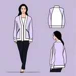 lavender cardigan image